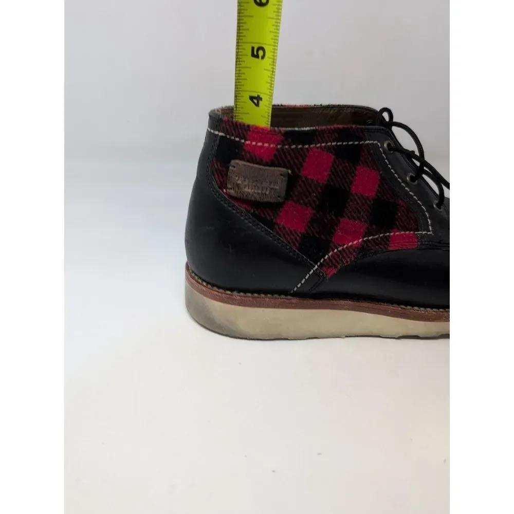 H.S. Trask Reserve Buffalo Plaid Chukka Boots Men's Size 9 M Made‎ in USA Vibram